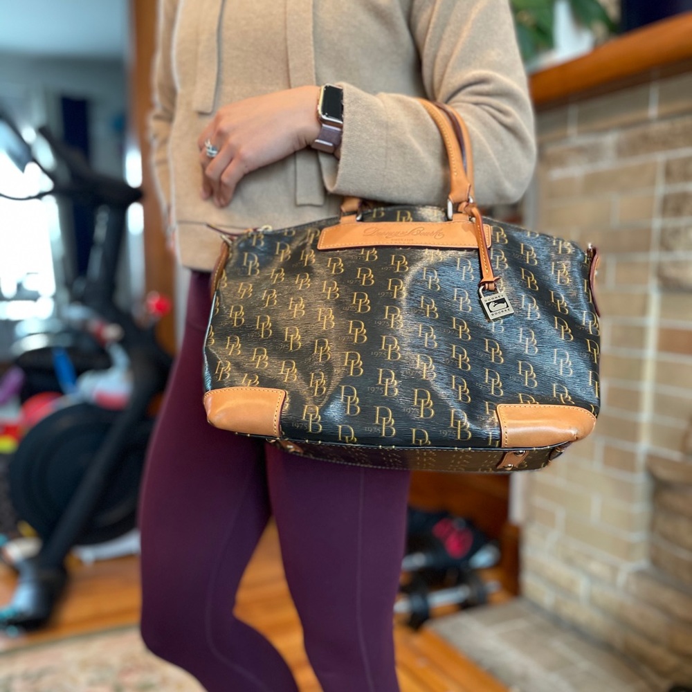 Dooney & Bourke Monogram Satchel Handbag - Picture 2 of 12